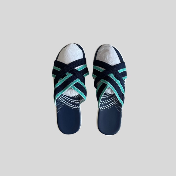 Women's Cross Strap Wedge Slides/Sandals-Size 9-NWOT - Picture 4 of 4